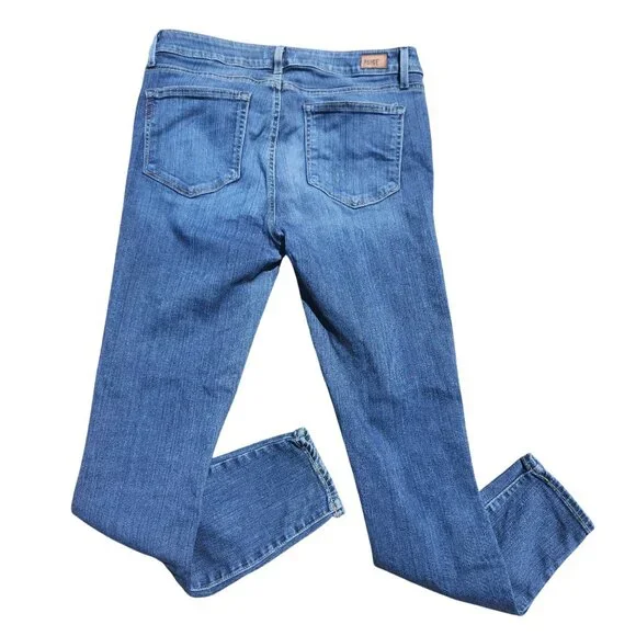Paige Women's Size 26 Verdugo Ankle Skinny Jeans Medium Wash Cotton Blend USA - Picture 3 of 7